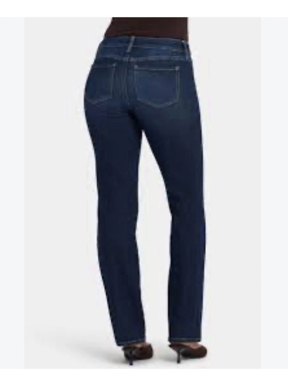 NYDJ Marilyn Straight Leg Jeans Dark Blue Wash Size 6 Slimming, stretch $115 - Picture 6 of 8
